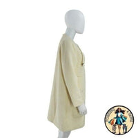 Tuckernuck NEW Blanc Ivory Tie Tweed Kelly Long Sleeve Mini Dress Size XS