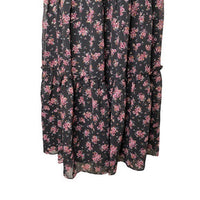 1. STATE | NWT Long Sleeve Midi Dress in Gold Foil Floral Chiffon Size 2/S