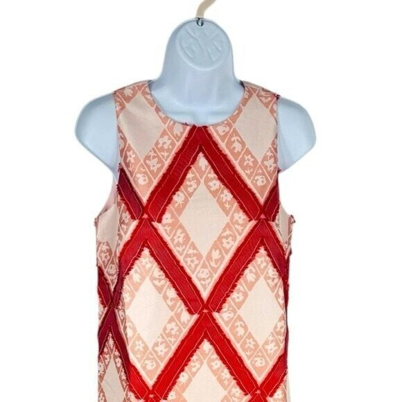 Tuckernuck NEW Vermillion Trellis Fil Coupe Francine Formal Midi Dress Size XXS