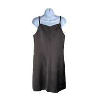 Tuckernuck Chocolate Satin Lara Square Neck Party Cocktail Formal Mini Dress 4