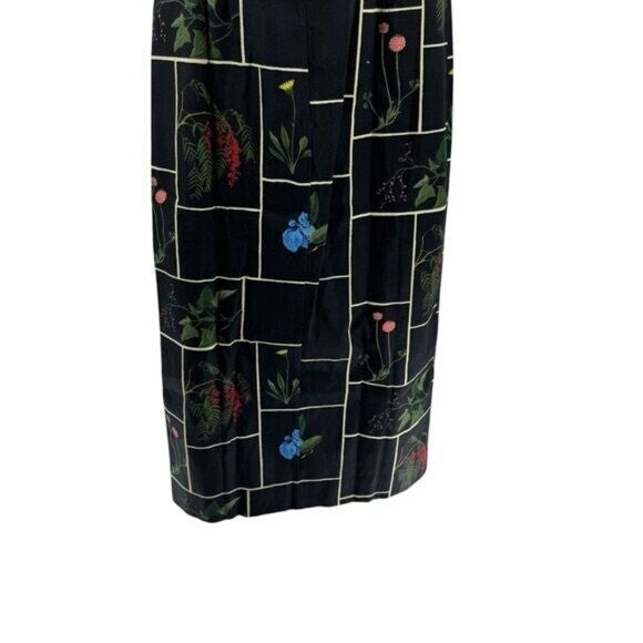 Tuckernuck NEW Black Fresher Buds Suze Floral Patchwork Denim Maxi Dress Size 2