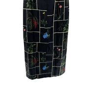 Tuckernuck NEW Black Fresher Buds Suze Floral Patchwork Denim Maxi Dress Size 2