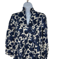 Tuckernuck NEW Blue Poppy Palmerston Drop Waist Long Sleeve Mini Dress Size XXS