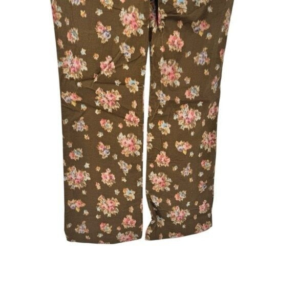 Tuckernuck NEW Brown Hazel Bouquet Corduroy Ashford Straight Leg Pant Size XXXL