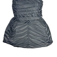 Kate Spade NEW Black Bold Zebra Jacquard Square Neck Peplum Blouse Top Size 0