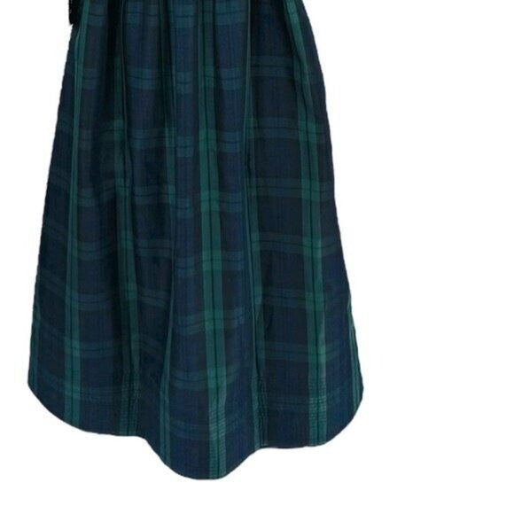 Tuckernuck NEW Blackwatch Chloe Plaid Navy Green Classic Midi Dress Size M