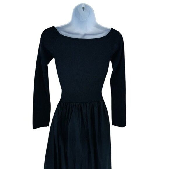 Tuckernuck | NEW Black Clea Off-the-shoulder Stretch-knit Maxi Dress Size M