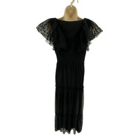 Tuckernuck NEW Black Onyx Tulle Giselle Formal V Neck Party Maxi Gown Size M