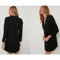 Pomander Place | NEW Black Tweed Keira Long Sleeve Mini Dress Size XL
