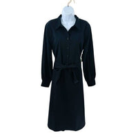 Tuckernuck NEW Black Lantern Sleeve Tory Shirt Midi Dress Size L