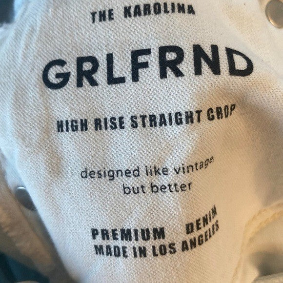 GRLFRND | NEW Karolina High Rise Straight Crop Jean in Indio Size 26