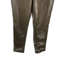 BCBGeneration | NEW Straight Cut Cropped Vegan Leather Pant in Olive Size XS