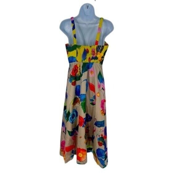 Tuckernuck NEW Vivid Jardin Dominique Fit and Flare Floral Midi Sun Dress M