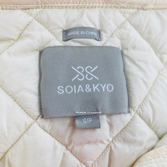 Soia & Kyo Nicolette Parka Pullover Hooded Jacket in Powder Ivory Size S