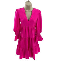 Pomander Place | NEW Electric Pink Crepe Kenzo Dress Size L
