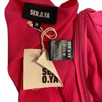 SER.O.YA | NWT Rachel Silk Satin Halter Camisole Top in Fuschia Purple Size M