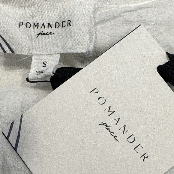 Pomander Place | NEW White Swiss Dot Kenzo Long Sleeve V-Neck Mini Dress Size S