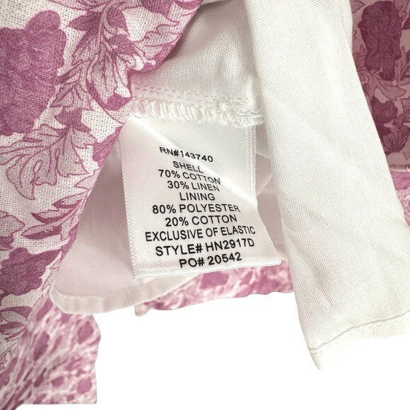 Hyacinth House | NEW Pink & White Floral Ruffle Hem Camellia Midi Dress Size XXL