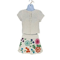 Tuckernuck Love the Label NEW Leighton Crochet Matching Set Ivory Floral Size L