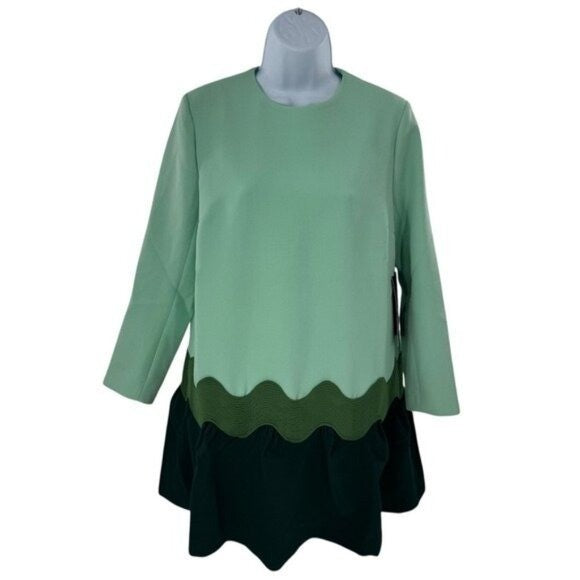 Tuckernuck NEW Sea Grove Pierce Long Sleeve Drop Waist A Line Mini Dress Size L