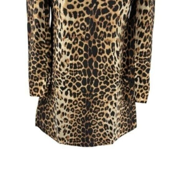 Tuckernuck x India Hicks NEW Leopard Domino Long Sleeve Party Mini Dress XXL
