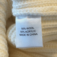 Tuckernuck NEW Ivory Delphine Ruffle Neck Knit Wool Blend Sweater Size XS
