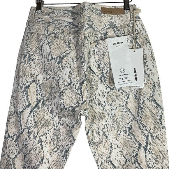GRLFRND | NEW Karolina High Rise Ankle Jean in Snake Bite Size 28