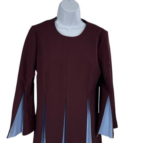 Tuckernuck NEW Merlot Griffiths Bell Long Sleeve Colorblock Mini Dress Size XS