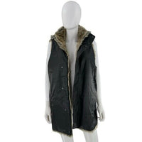 Tuckernuck NEW Faux Fur Reversible Full Zip Baker Brown Tan Vest Size M