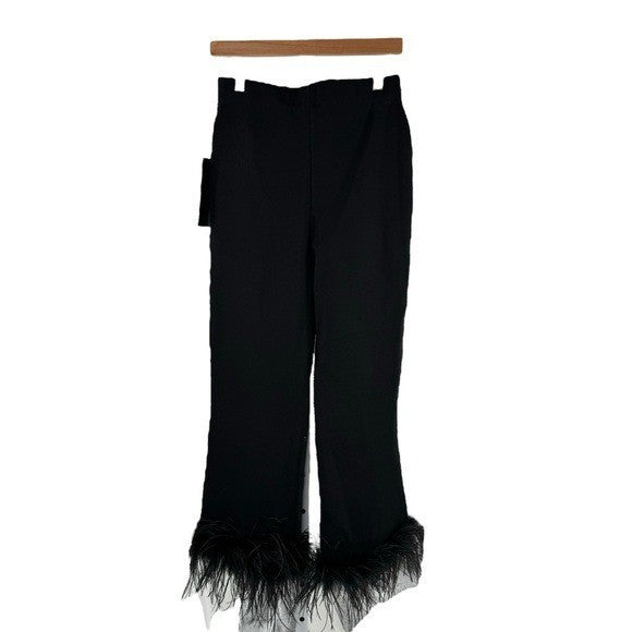 Tuckernuck NEW Black Feather Compression Knit Ashford Kick Flare Trouser Size M