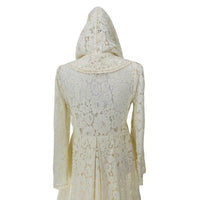 LoveShackFancy NEW Makena RARE Lace Peter Pan Cape Overcoat Ivory Womens Size S