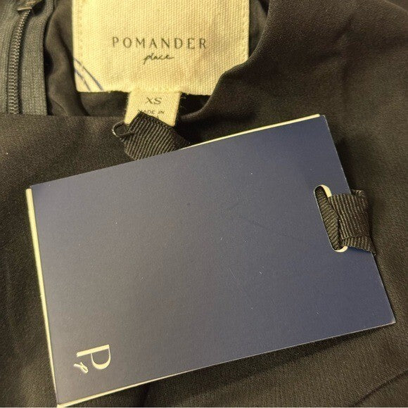 Pomander Place NEW Black Lillith Gold Lace Formal Maxi Dress Size XS