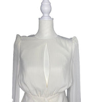 NBD NEW Arijana Cut Out Formal Party Long Sleeve Mini Dress in White Size S