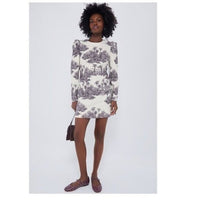 Tuckernuck X India Hicks | NEW Hibiscus Hill Toile Domino Mini Dress Size XXS