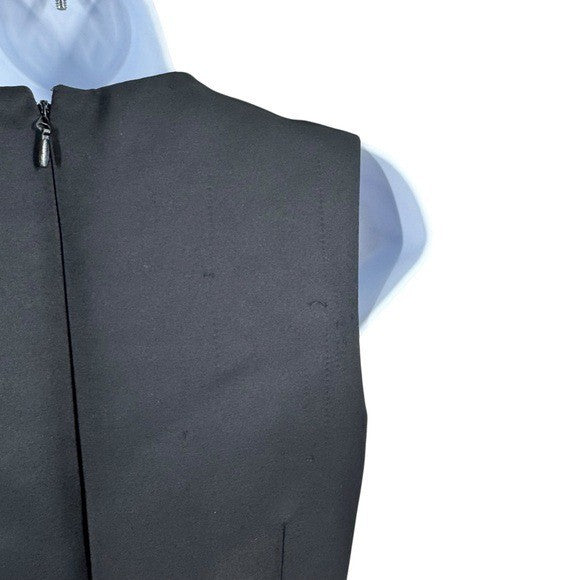 Tanya Taylor Black Noaki Embellished Sleeveless Drop Waist Mini Dress Size 0