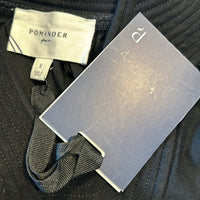 Pomander Place | NEW Black Koa Long Sleeve Notched Neckline Blouse Size Small