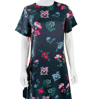 Hyacinth House NEW Black Floral Silky Riley Short Sleeve Maxi Dress Size XXS