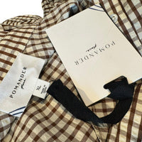 Pomander Place NEW Brown Gingham Seersucker Zacara Maxi Dress Size XL
