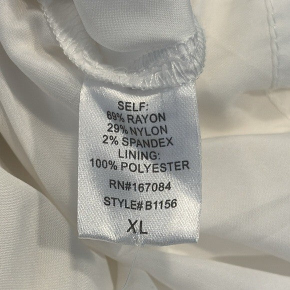 Pomander Place White Carly Henley Casual T Shirt Mini Dress Size XL