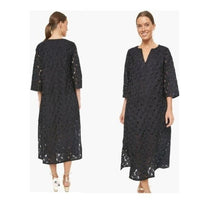 Tuckernuck | NEW Jamie V-Neck Lace Midi Dress in Black Size XS