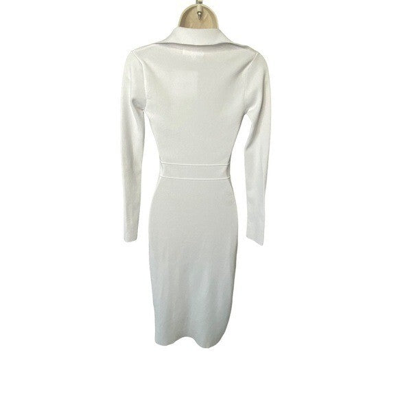 ALL THE WAYS | NEW Violet Midi Dress in White Size S