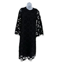 Tuckernuck NEW Noir Eyelet Hutton Long Sleeve Cotton Formal Midi Dress Size XS