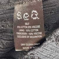 Sea New York NEW Charlotte Black Embellished Long Sleeve V Neck Top Size S
