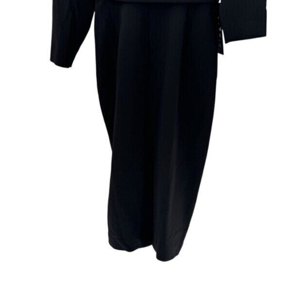 Tuckernuck NEW Black Esta Formal Long Sleeve Asymmetrical Midi Dress Size 6
