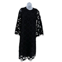Tuckernuck NEW Noir Eyelet Hutton Long Sleeve Cotton Formal Midi Dress Size S