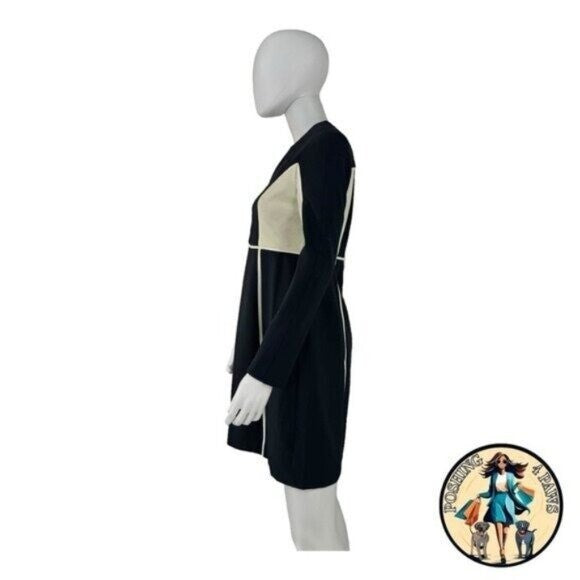 Tuckernuck NEW Navy and Cream Evie Long Sleeve Colorblock Mini Dress Size M