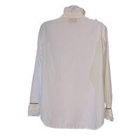 Tuckernuck NEW White Hazel Victorian Ruffle Mock Neck Button Down Blouse Size S