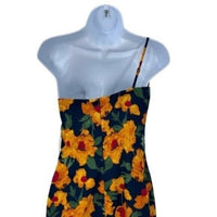 Hyacinth House NEW Navy & Marigold Floral Ruffle Margot Maxi Dress Size XL