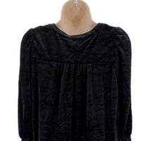Pomander Place | NEW Black Velvet Kenzo Long Sleeve Mini Dress Size S