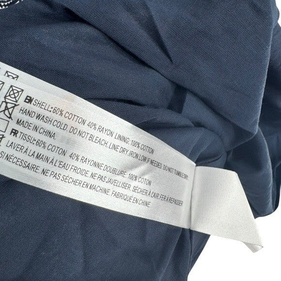 En Saison NEW Navy White Daytona Western Coastal Cowgirl Midi Dress Size Large